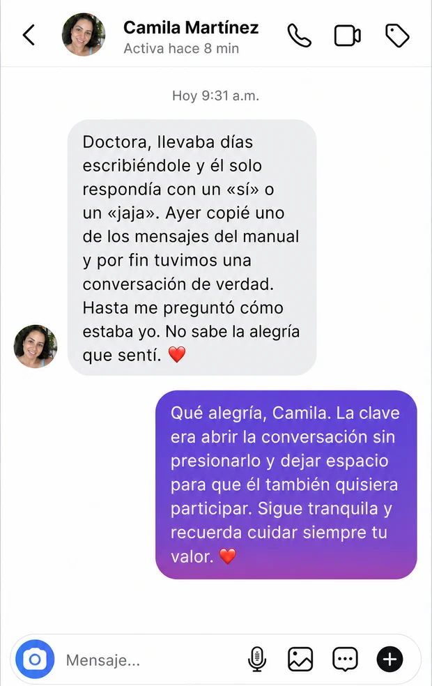 Mensaje de Camila